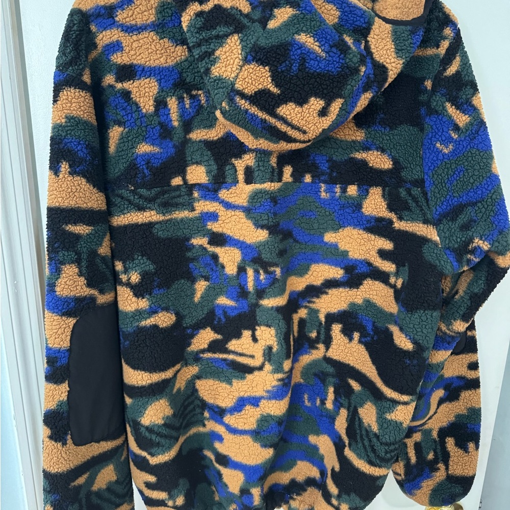 The North Face Men's Zip Up Sweater - Blue, Black, and Brown - Picture 2 of 8